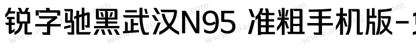 锐字驰黑武汉N95 准粗手机版字体转换